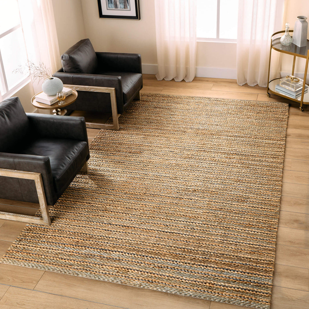 Natural Luxe Green Brown Rug