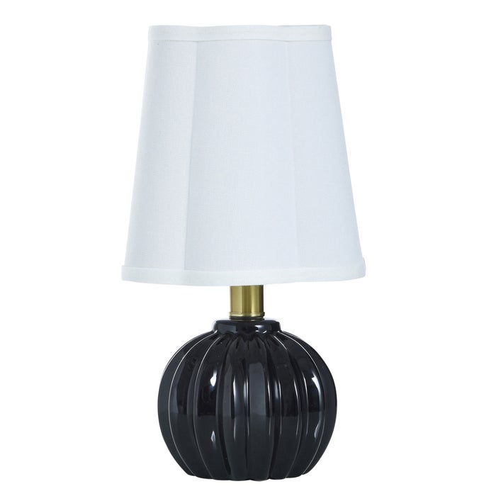 Ophelia Glossy Black Ceramic Lamp