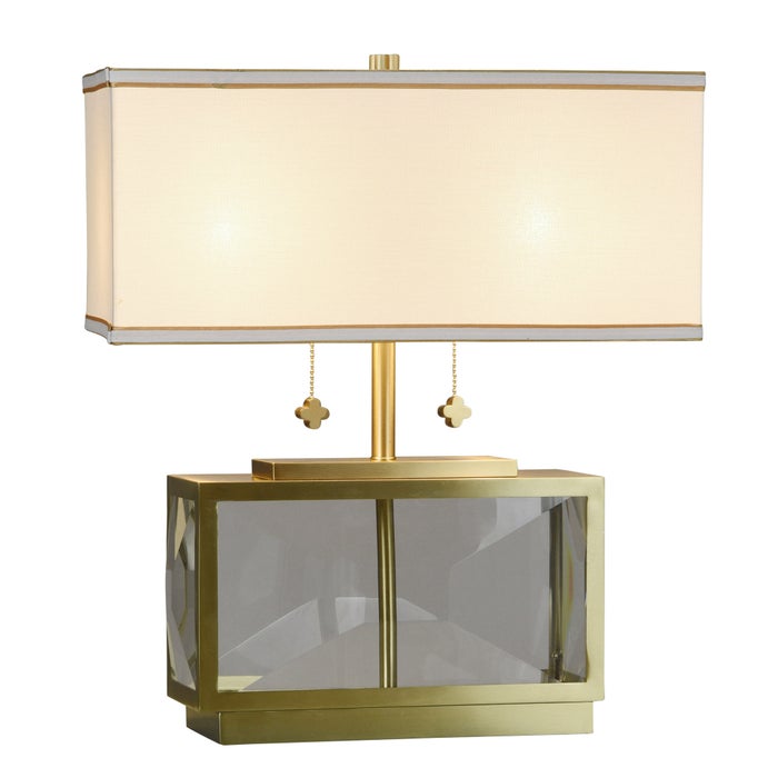 Celeste Clear Gold Pure Crystal Glass Table Lamp