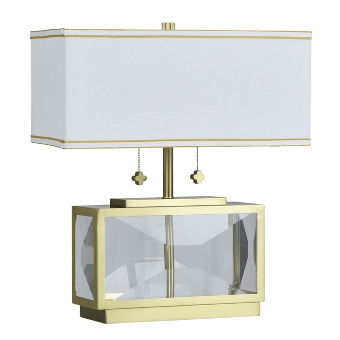 Celeste Clear Gold Pure Crystal Glass Table Lamp