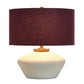 Gwendolyn Burgundy Cement Table Lamp