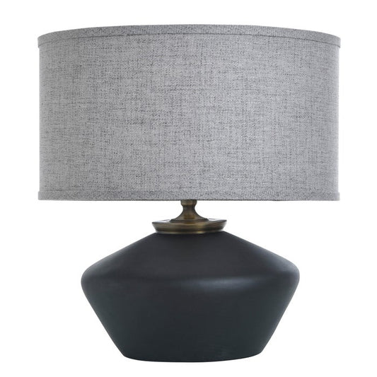 Gwendolyn Matte Black Cement Table Lamp