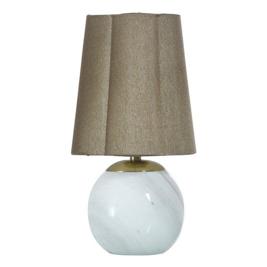 Rosalind Marble and Steel Accent Lamp - Brass