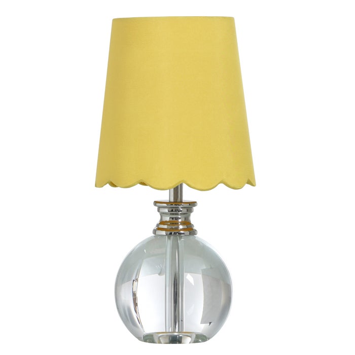 Beatrice Pure Crystal Glass Accent Lamp - Yellow