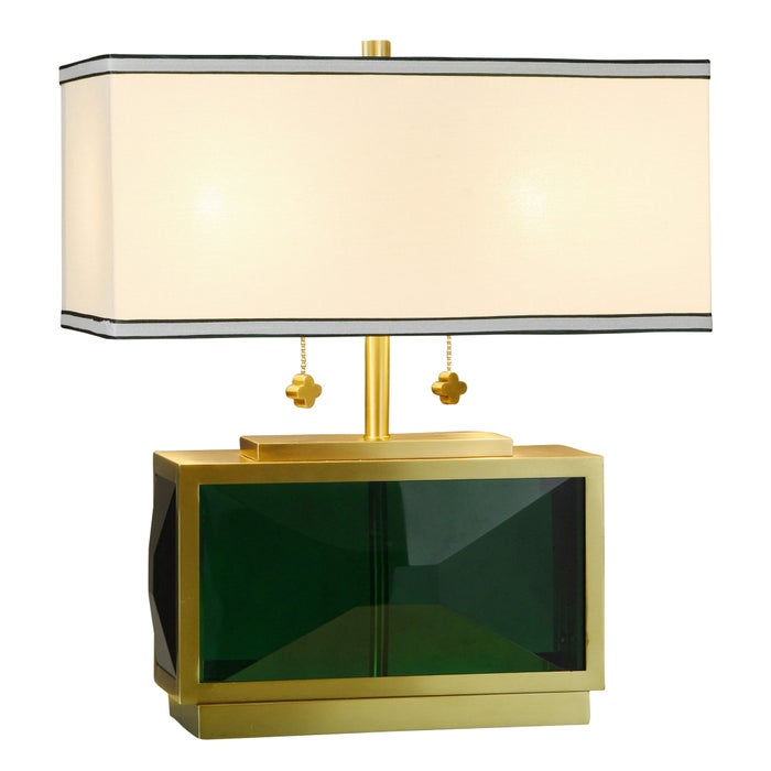 Celeste Green Gold Pure Crystal Table Lamp