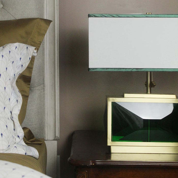 Celeste Green Gold Pure Crystal Table Lamp