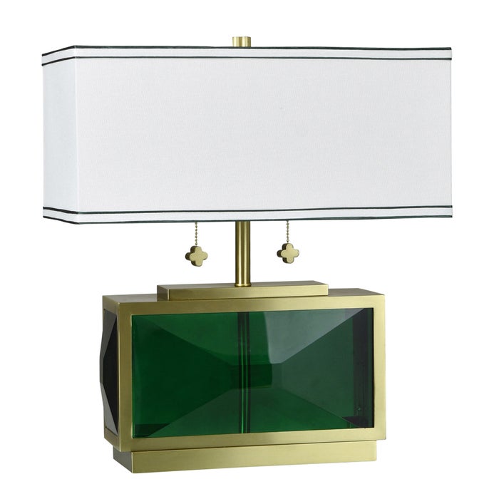 Celeste Green Gold Pure Crystal Table Lamp