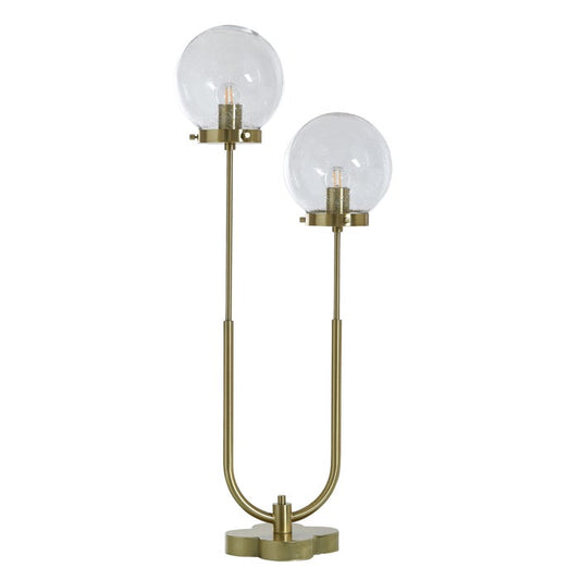 Eloise Steel Table Lamp with Glass Globes