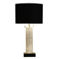 Jasper Selenite and Metal Table Lamp