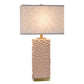 Edmund Pearl Blush Ceramic Table Lamp - Large