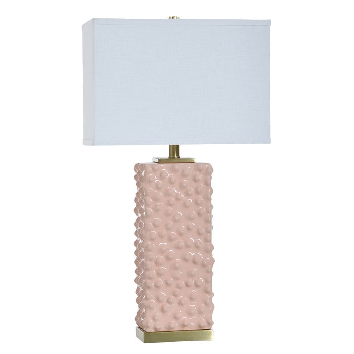 Edmund Pearl Blush Ceramic Table Lamp - Large