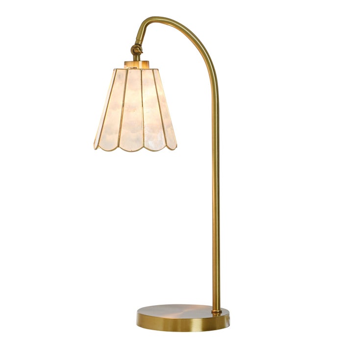 Verity Brass Table Lamp Formica Shade