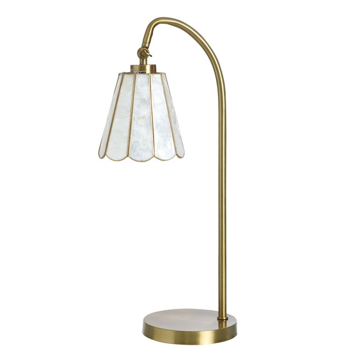 Verity Brass Table Lamp Formica Shade