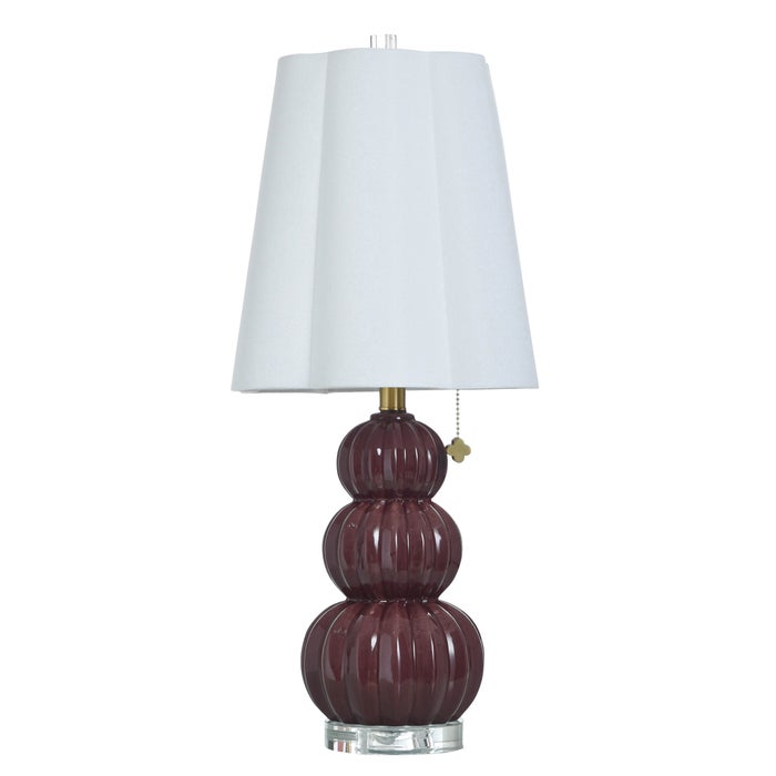 Ophelia Burgundy Ceramic Table Lamp