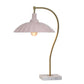 Penelope Brass Table Lamp with Metal Shade - Pink