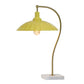 Penelope Brass Table Lamp with Metal Shade - Yellow