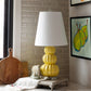 Ophelia Gold Ceramic Table Lamp