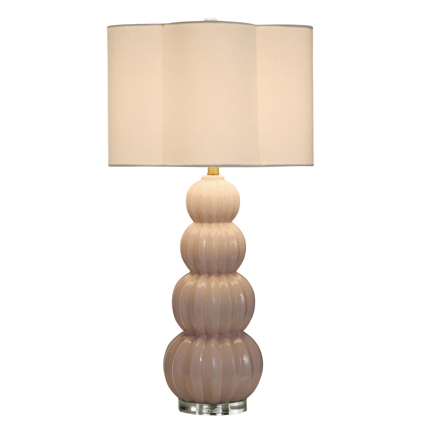 Ophelia Pink Peony Ceramic Table Lamp - Large