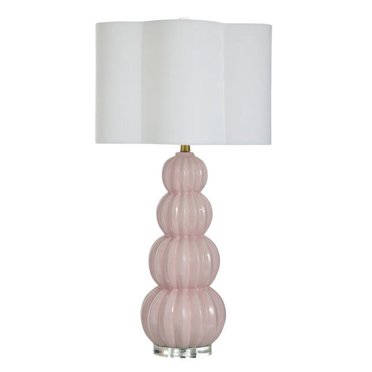 Ophelia Pink Peony Ceramic Table Lamp - Large