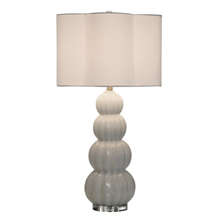 Ophelia High Gloss White Ceramic Table Lamp