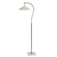 Penelope Brass Floor Lamp with Metal Shade