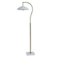 Penelope Brass Floor Lamp with Metal Shade