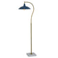 Penelope Brass Floor Lamp with Metal Shade - Navy