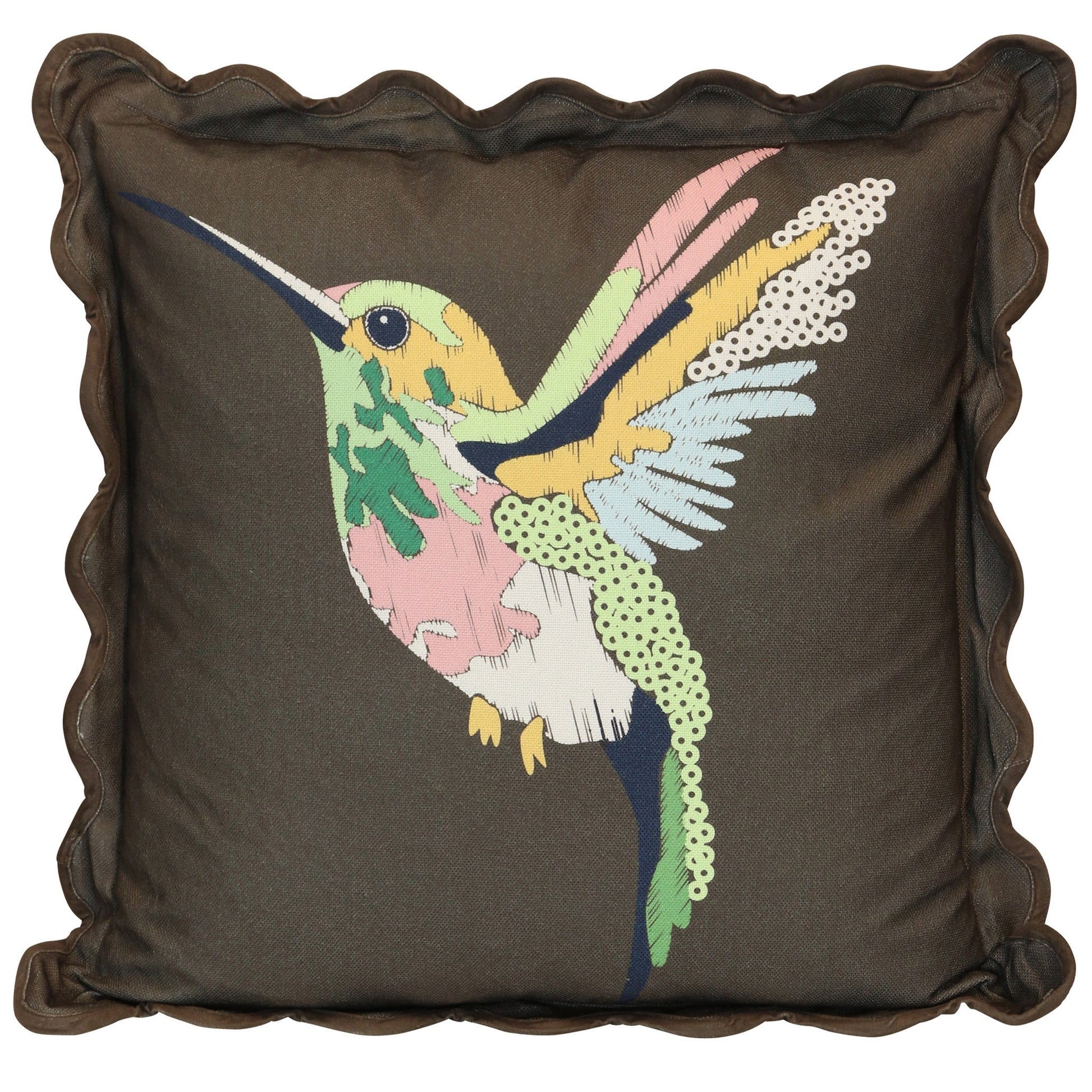 Scallop Edged Pillow 368 - DESIGNER PILLOW - Growing Days by Tamara Day