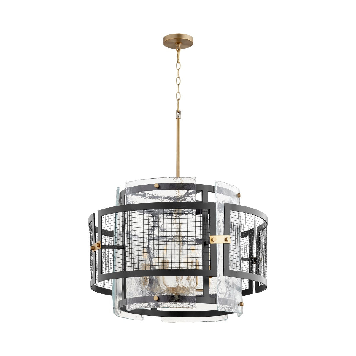 Panorama Chandelier | Noir and Aged Brass