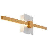 Zora Vanity - White/Industrial Brass