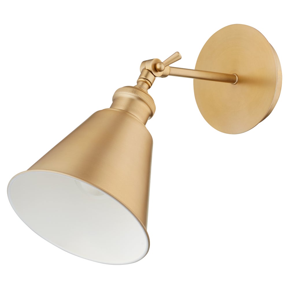 Small Cone Wall Mount - Aged Brass