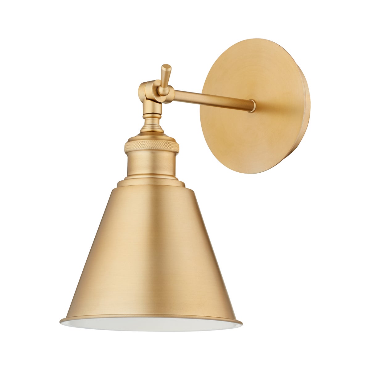Small Cone Wall Mount - Aged Brass