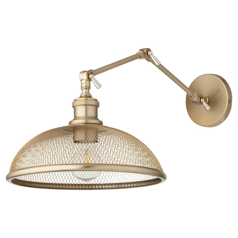 Omni 1 Light Industrial Aged Brass Wall Sconce
