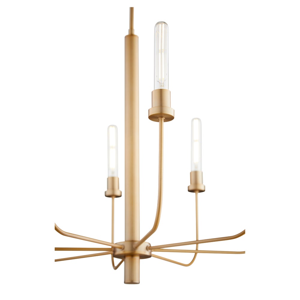 Sheridan 8 Light chandelier- Aged Brass