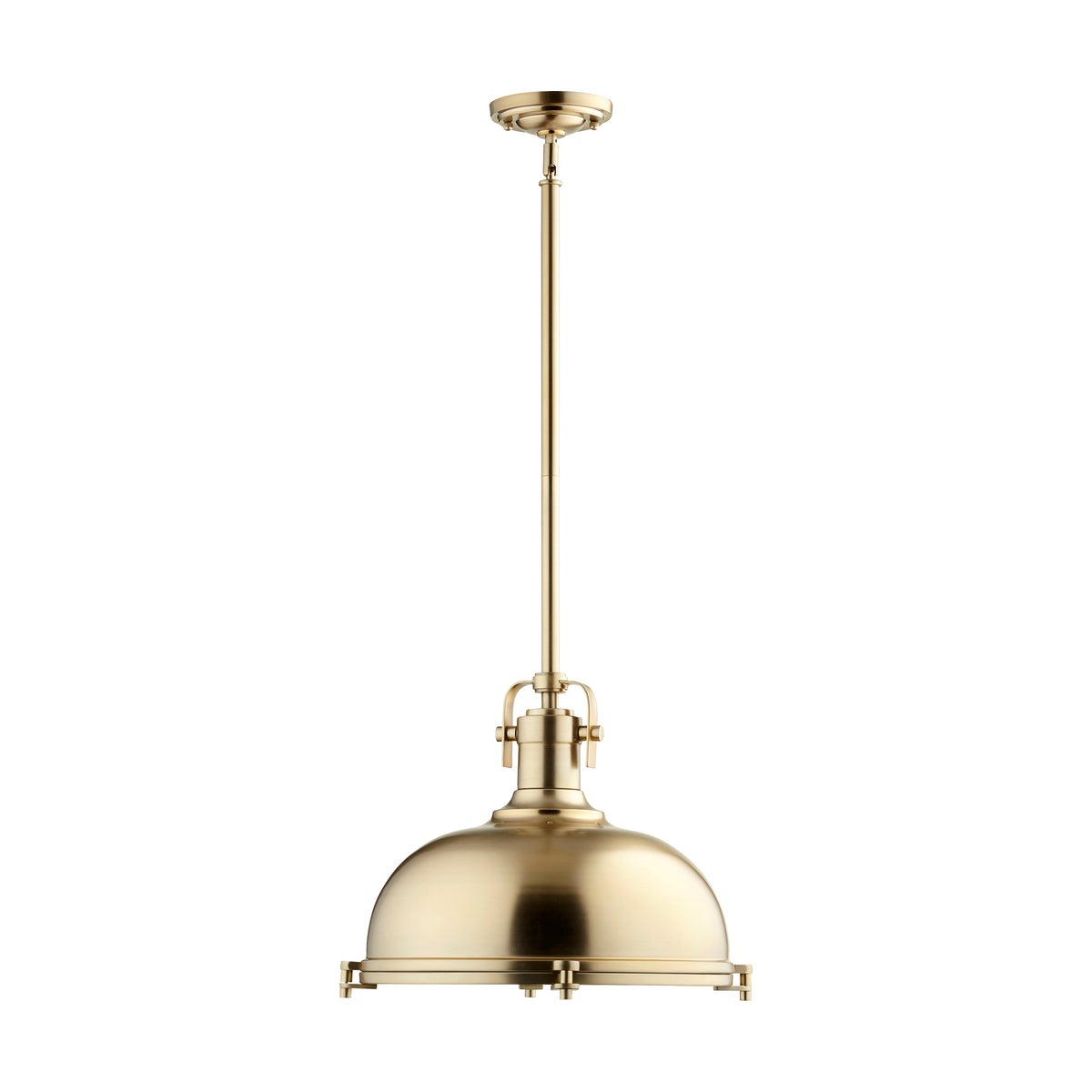 Industrial Aged Brass Transitional Pendant