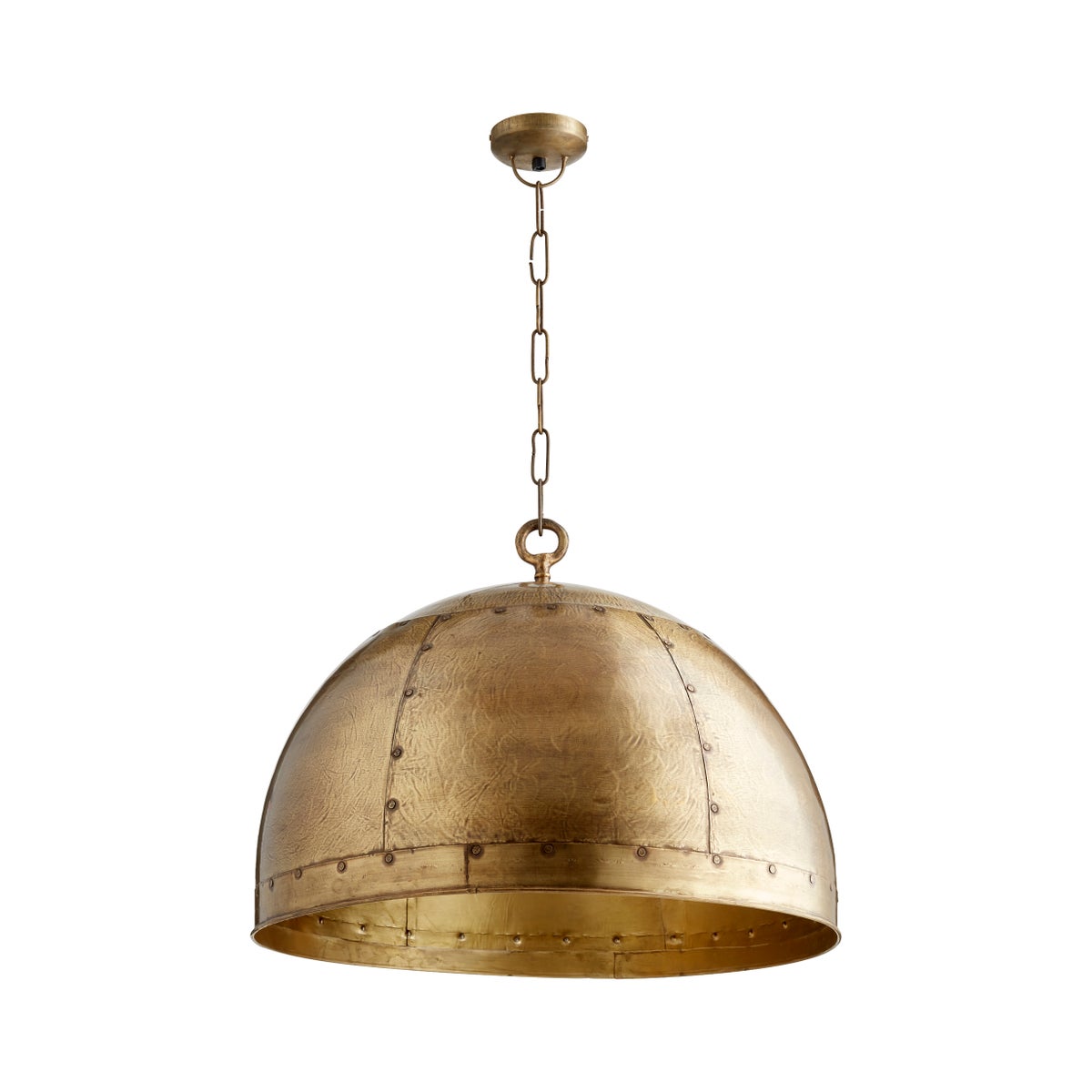 Artisan Brass Dome Pendant
