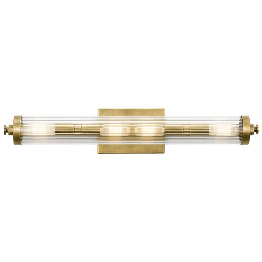 Azores 24.75 4 Light Linear Vanity Natural Brass - lighting