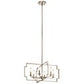 Downtown Deco 6 Light Convertible Chandelier Polished Nickel