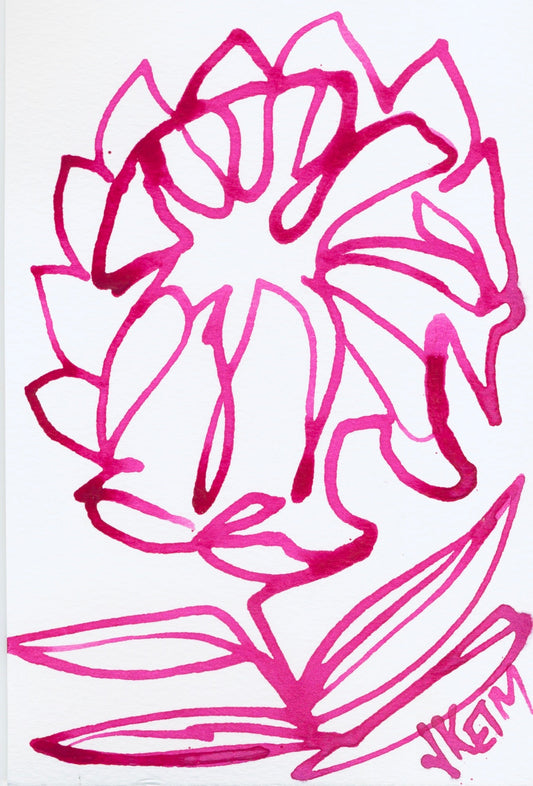 Pink Protea - Jennifer Keim - Original Art - Consignment