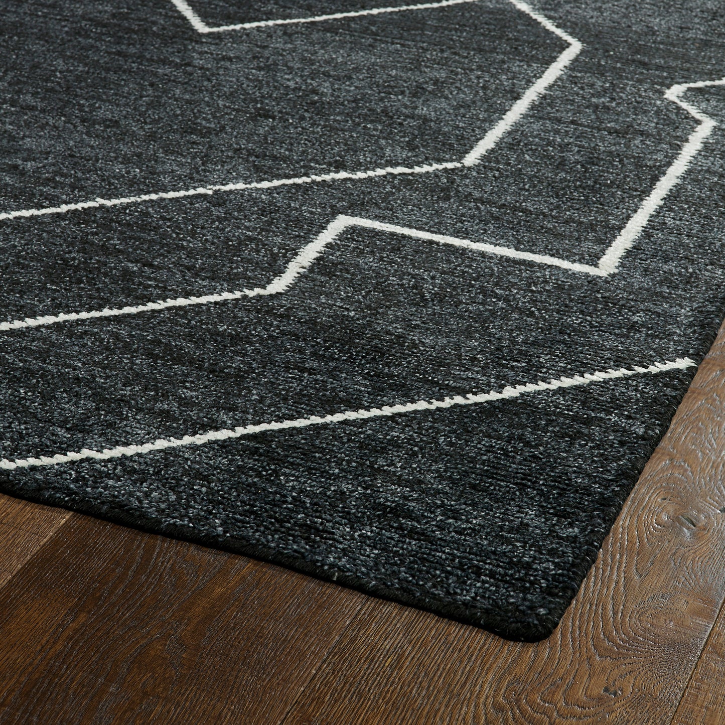 Charcoal Solitaire Area Rug