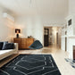Charcoal Solitaire Area Rug