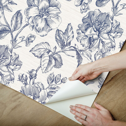 Flower Girl Wallpaper - Blue