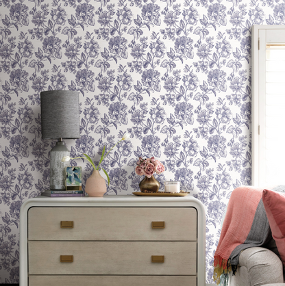 Flower Girl Wallpaper - Blue