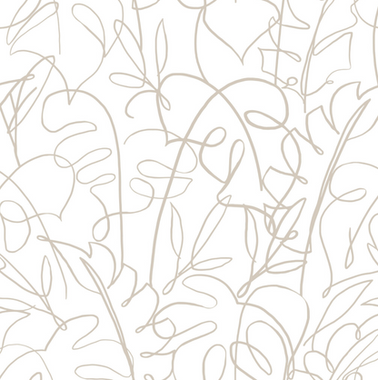 Tropical Signature Wallpaper - Taupe