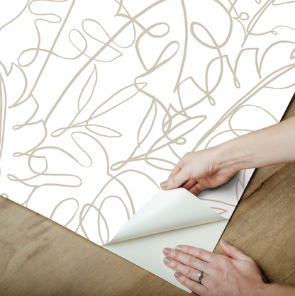 Tropical Signature Wallpaper - Taupe