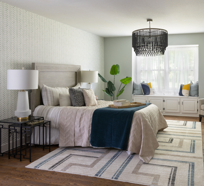 Painted Herringbone Wallpaper