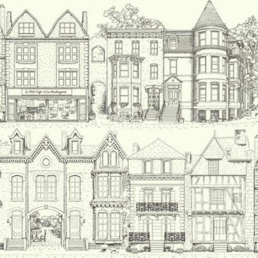 Brownstone Terrace Wallpaper