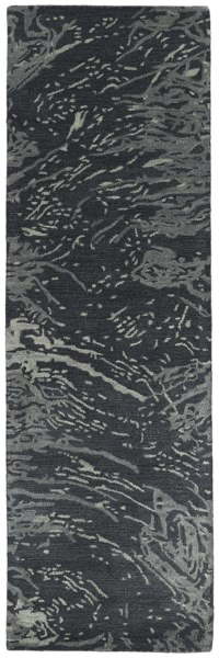 Charcoal Brushstrokes Area Rug - rug