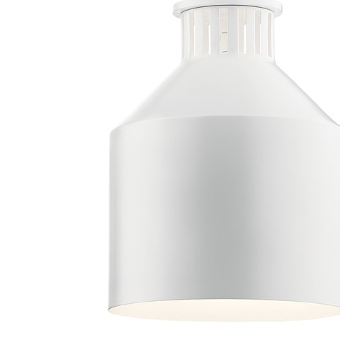 Montauk 1 Light Mini Pendant in White - Lighting