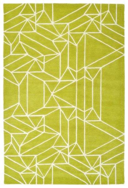 Origami Lime Green Area Rug - rug